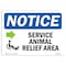 Signmission Sign, 7" H, Rigid Plastic, Service Animal Relief Area Right Sign, Landscape, L-18284 OS-NS-P-710-L-18284 - alternate 1